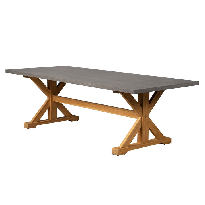 Teak Ceramic Top Outdoor Dining Table-Outdoor Dining Tables-Lloyd Flanders-LOOMLAN