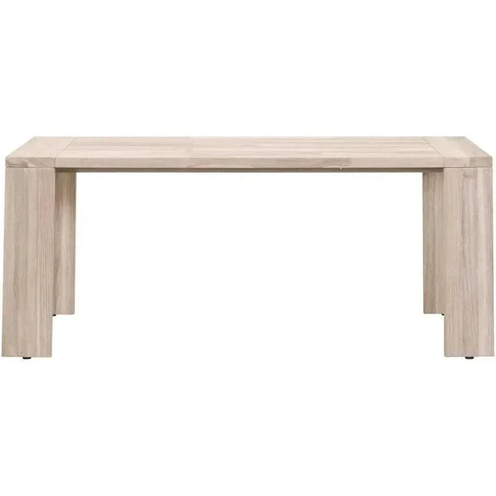 Teak Rectangle Dining Table Umbrella Hole Big Sur-Outdoor Dining Tables-Essentials For Living-LOOMLAN