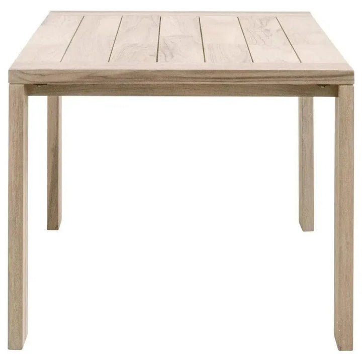 Teak Rectangle Dining Table Umbrella Hole Big Sur-Outdoor Dining Tables-Essentials For Living-LOOMLAN