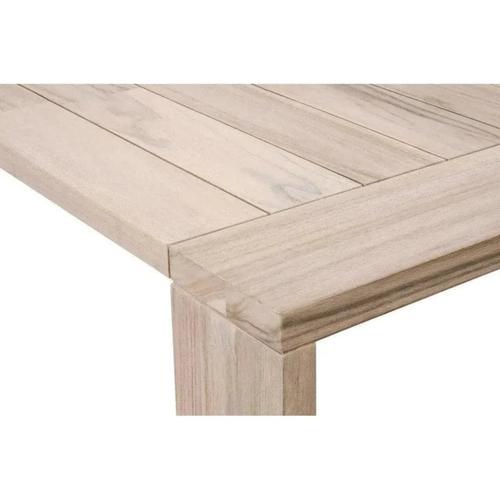 Teak Rectangle Dining Table Umbrella Hole Big Sur-Outdoor Dining Tables-Essentials For Living-LOOMLAN
