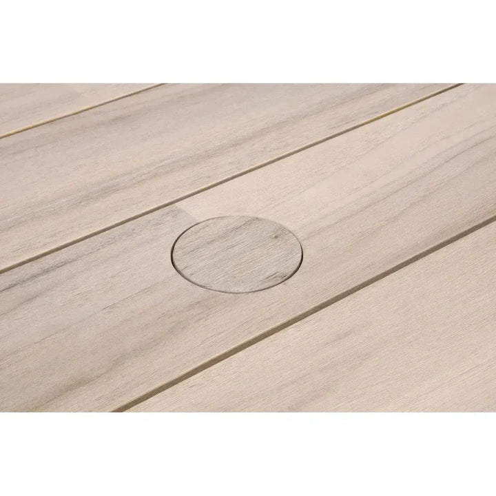 Teak Rectangle Dining Table Umbrella Hole Big Sur-Outdoor Dining Tables-Essentials For Living-LOOMLAN