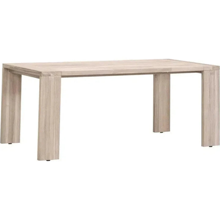 Teak Rectangle Dining Table Umbrella Hole Big Sur-Outdoor Dining Tables-Essentials For Living-LOOMLAN