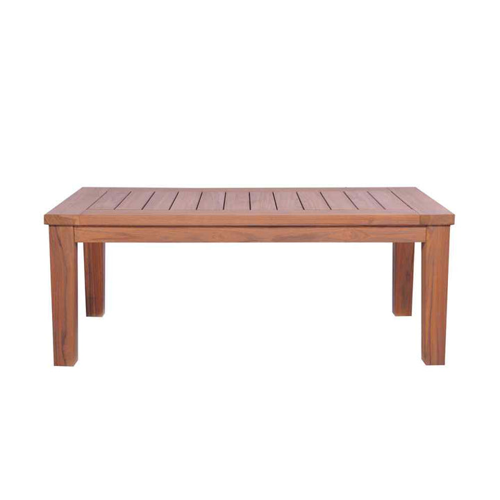 Teak Rectangular Tapered Leg Outdoor Cocktail Table-Outdoor Coffee Tables-Lloyd Flanders-LOOMLAN