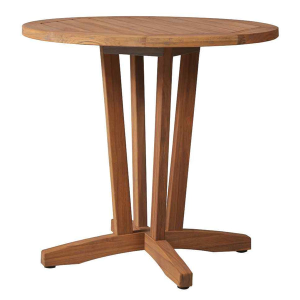Teak Round Outdoor Bistro Table-Outdoor Dining Tables-Lloyd Flanders-LOOMLAN