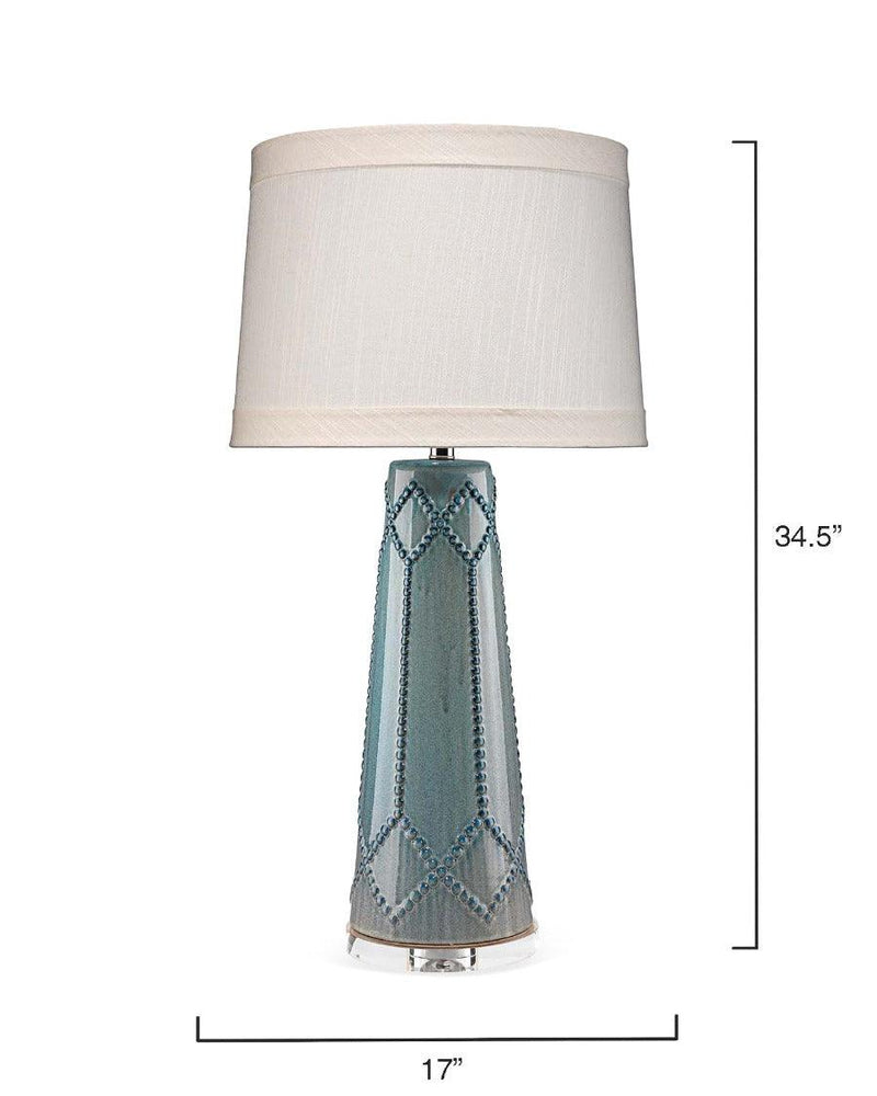 Teal Ceramic Hobnail Table Lamp Table Lamps LOOMLAN By Jamie Young