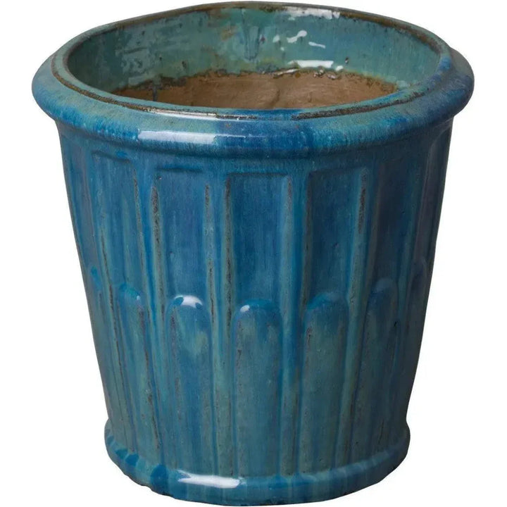 Teal Round Pot - LOOMLAN