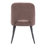 Teddy Dining Chair (Set of 2) Brown Dining Chairs LOOMLAN By Zuo Modern