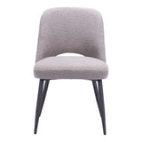 Teddy Dining Chair (Set of 2) Gray Dining Chairs LOOMLAN By Zuo Modern