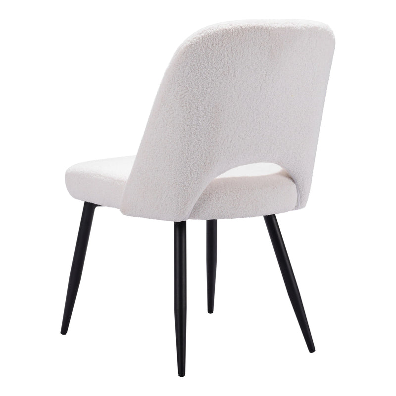 Teddy Dining Chair (Set of 2) Ivory Dining Chairs LOOMLAN By Zuo Modern