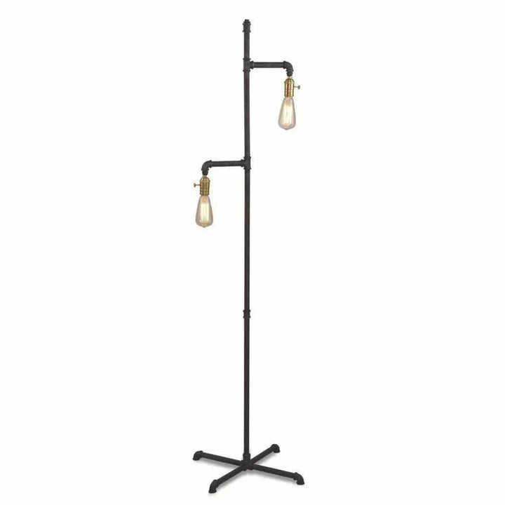 Telestar 64" Tall Metal Brown Floor Lamp-Floor Lamps-Bassett Mirror-LOOMLAN