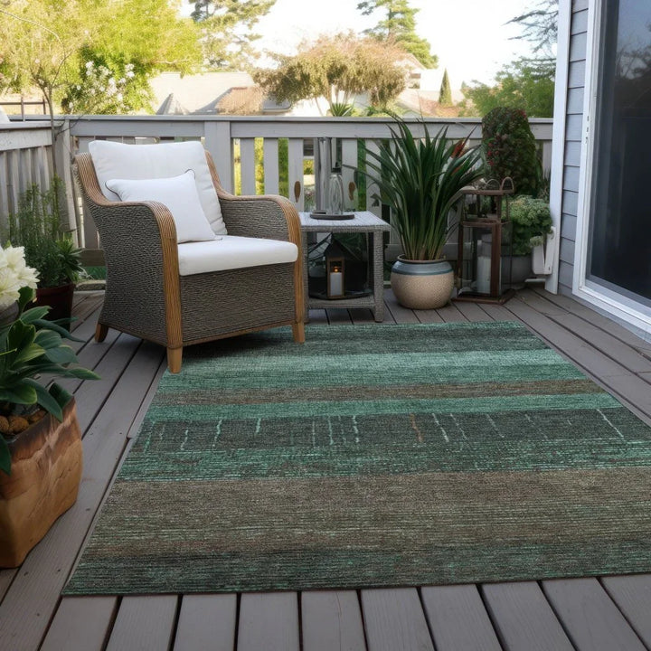 Tembira Teal Washable Indoor - Outdoor Rug - LOOMLAN - LOOMLAN Rugs - Outdoor Rugs