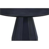 Templo Concrete & Black Outdoor Round Dining Table-Outdoor Dining Tables-Moe's Home-LOOMLAN