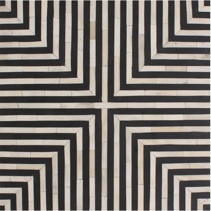 Terning Art Deco Bone Veneer Resin Accent Small Table - LOOMLAN - Moe's Home - Side Tables