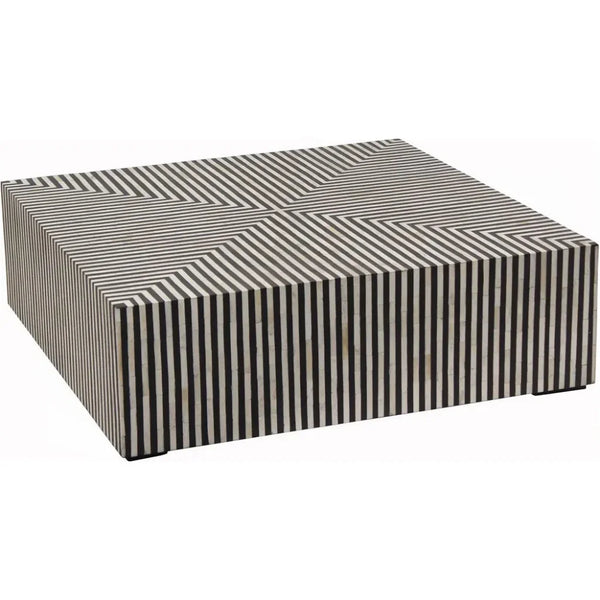 Terning Art Deco Bone Veneer Resin Square Coffee Table - LOOMLAN - Moe's Home - Coffee Tables