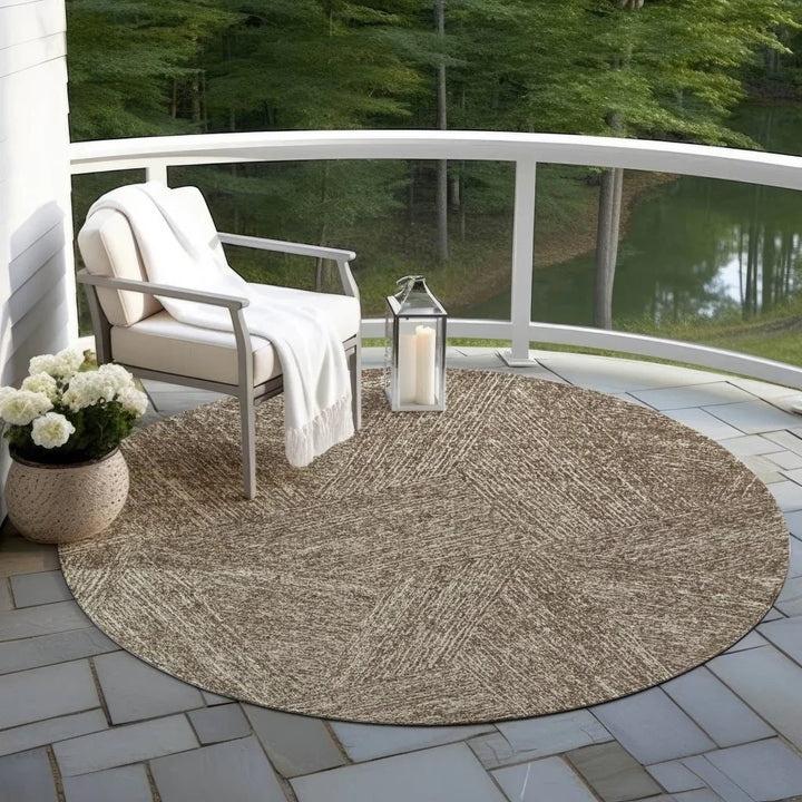 Terra Chocolate Washable Indoor-Outdoor Rug-Outdoor Rugs-LOOMLAN Rugs-LOOMLAN