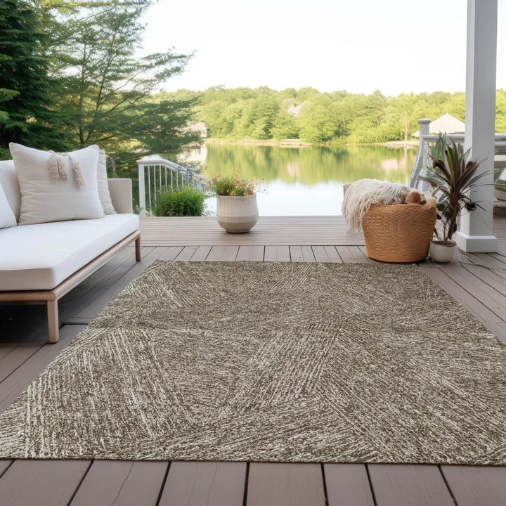 Terra Chocolate Washable Indoor-Outdoor Rug-Outdoor Rugs-LOOMLAN Rugs-LOOMLAN