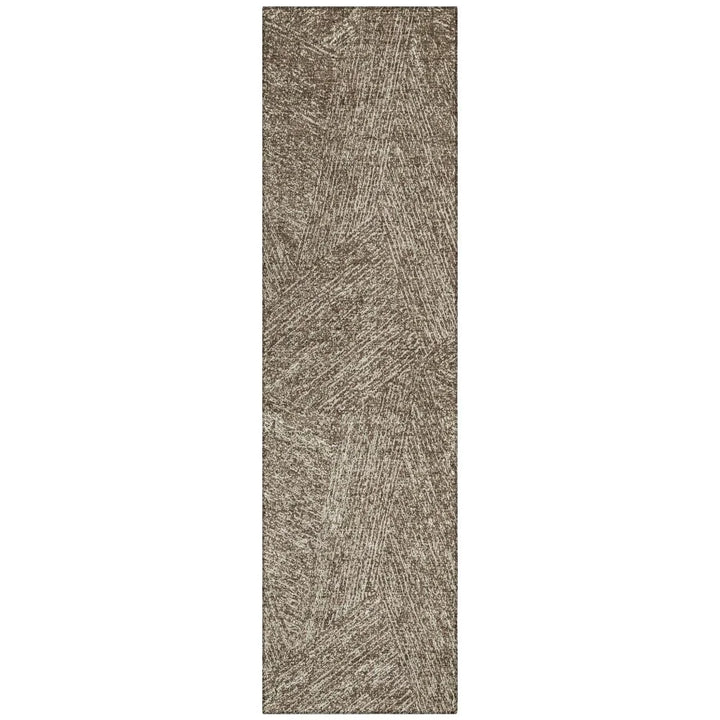 Terra Chocolate Washable Indoor-Outdoor Rug-Outdoor Rugs-LOOMLAN Rugs-2'3" x 7'6"-LOOMLAN