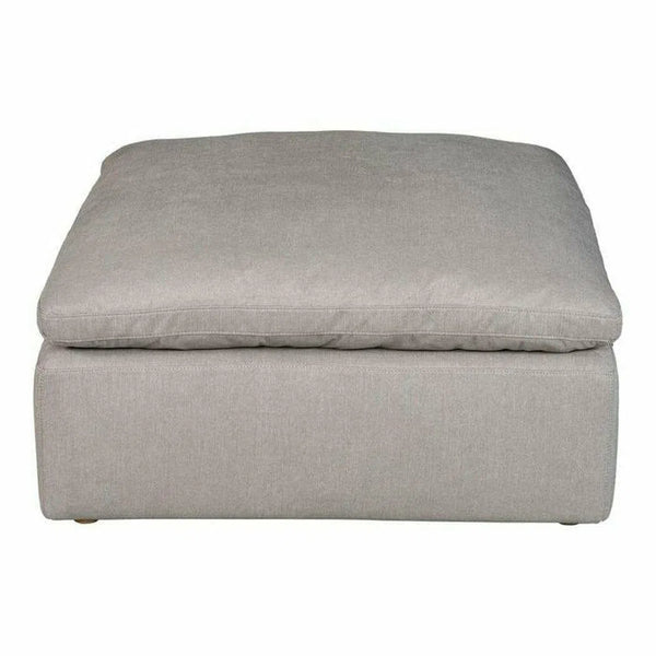 Terra Condo Grey Stain Resistant Performance Modular Ottoman Modular Components LOOMLAN By Moe's Home