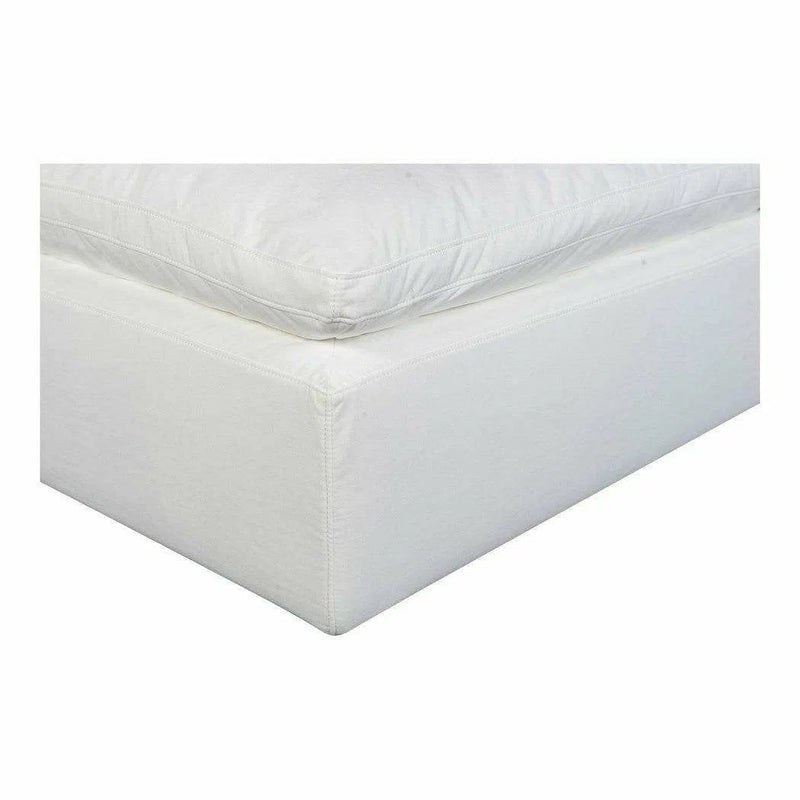 Terra Condo White Stain Resistant Performance Modular Ottoman Modular Components LOOMLAN By Moe's Home