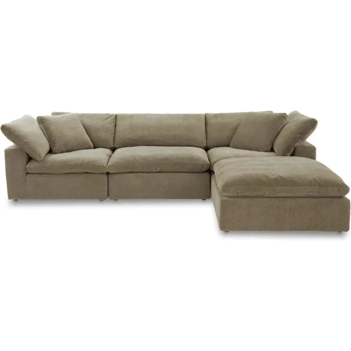 Terra Lounge Performance Fabric Green Modular Sectional-Modular Sofas-Moe's Home-LOOMLAN