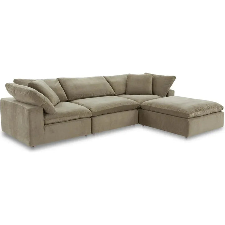 Terra Lounge Performance Fabric Green Modular Sectional-Modular Sofas-Moe's Home-LOOMLAN