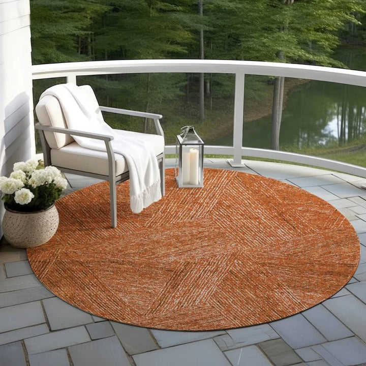 Terra Orange Washable Indoor-Outdoor Rug-Outdoor Rugs-LOOMLAN Rugs-LOOMLAN