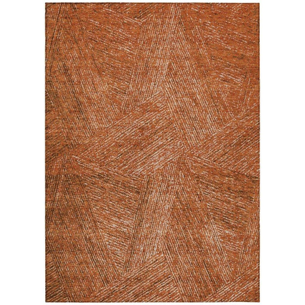 Terra Orange Washable Indoor-Outdoor Rug-Outdoor Rugs-LOOMLAN Rugs-2'6" x 3'10"-LOOMLAN
