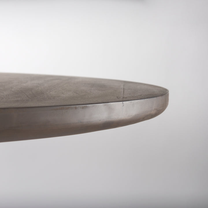 Terra Wood Fluted Round Dining Table-Dining Tables-Mercana-LOOMLAN