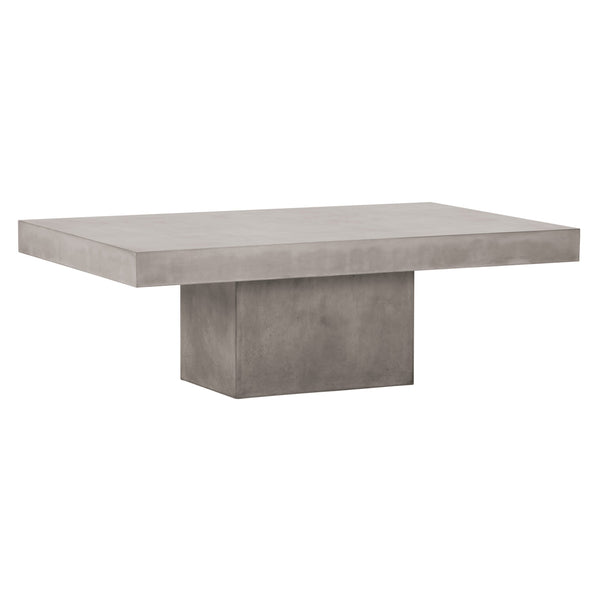 Terrace Concrete Coffee Table - Slate Gray Outdoor Coffee Table-Outdoor Coffee Tables-Seasonal Living-LOOMLAN