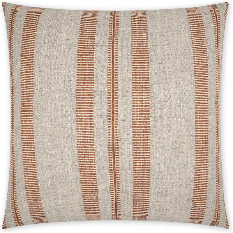 Terracotta Stripes Orange Large Throw Pillow Insert