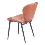 Terrence Dining Chair Vintage Brown Dining Chairs LOOMLAN By Zuo Modern