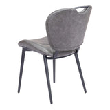 Terrence Dining Chair Vintage Gray Dining Chairs LOOMLAN By Zuo Modern