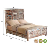 Terri 84 inches White Shutter Headboard King Bed Beds LOOMLAN By LOOMLAN