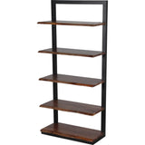 Tetlow Iron Framed Wooden Bookcase-Bookcases-LOOMLAN-LOOMLAN