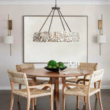 Textured Bronze Natural Oyster Chandelier