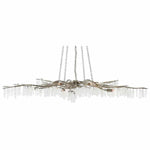 Textured Silver Natural Forest Light Silver Chandelier