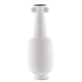 Textured White Happy 40 Three Wings White Vase Vases & Jars LOOMLAN By Currey & Co