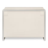 Textures Commode White 3 Drawers Chest-Chests-Sarreid-LOOMLAN