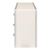 Textures Commode White 3 Drawers Chest