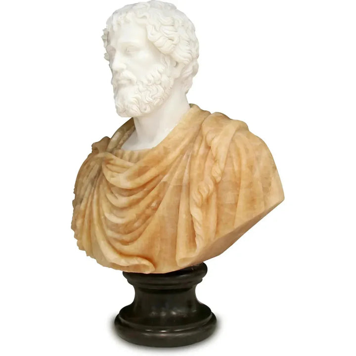 Thanos Marble Bust Sculpture - LOOMLAN - Currey & Co - Statues & Sculptures