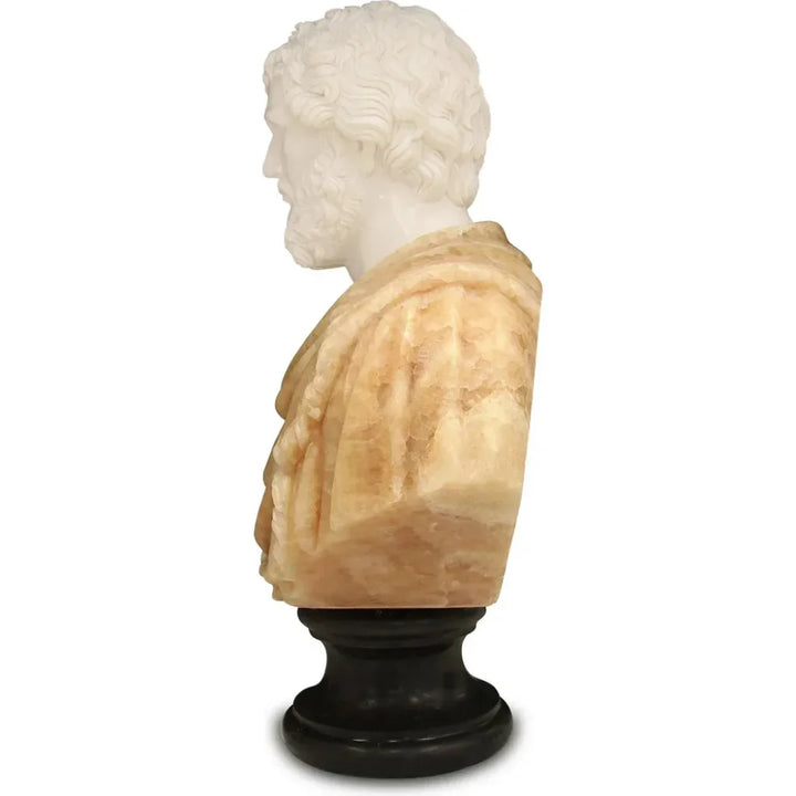 Thanos Marble Bust Sculpture - LOOMLAN - Currey & Co - Statues & Sculptures