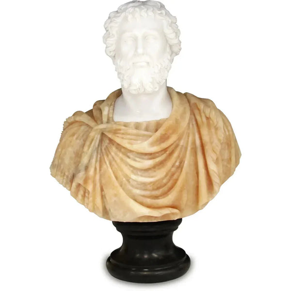 Thanos Marble Bust Sculpture - LOOMLAN - Currey & Co - Statues & Sculptures