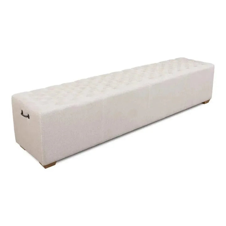 The 6 Foot Bench For Bedroom In Beige Linen - LOOMLAN - Sarreid - Bedroom Benches