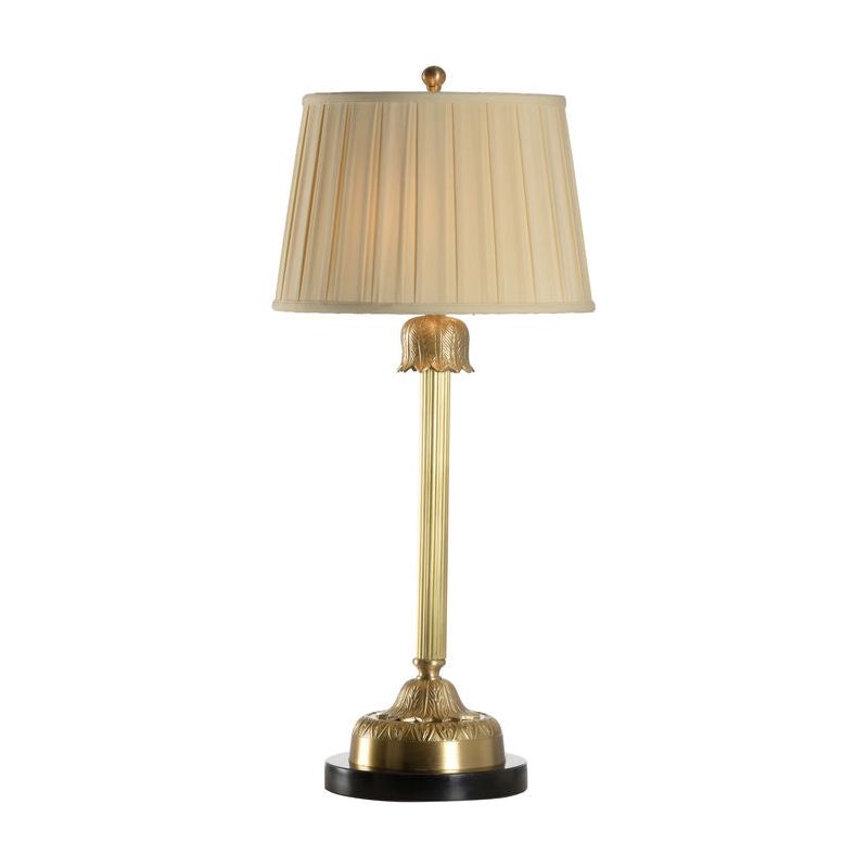 The Breakers Brass Column Gold Table Lamp