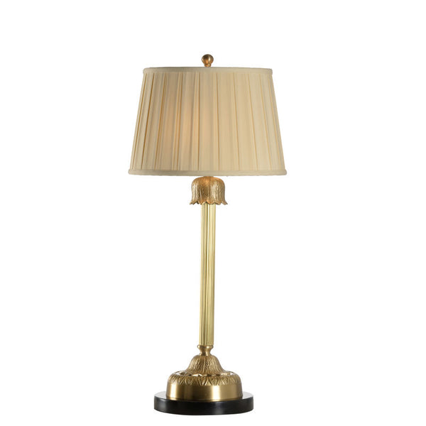 The Breakers Brass Column Gold Table Lamp