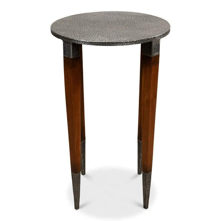 Round Solid Walnut Side Table 16 Inch | LOOMLAN