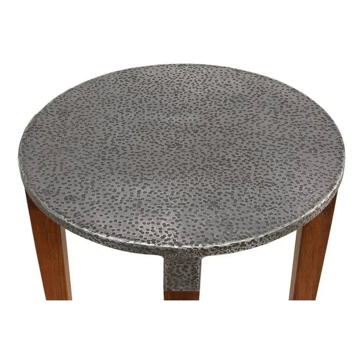Round Solid Walnut Side Table 16 Inch | LOOMLAN