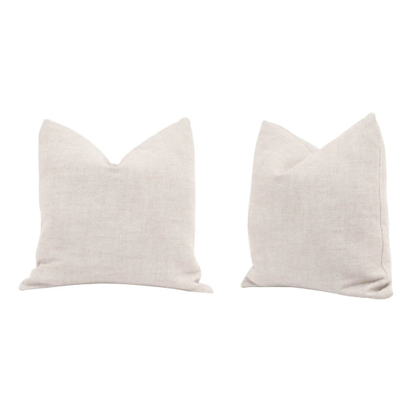 Essential Cream Throw Pillows With Insert - Set of 2