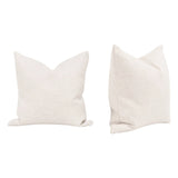 Essential Cream Throw Pillows With Insert - Set of 2