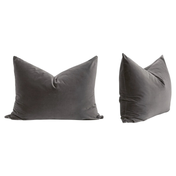 Dove Velvet Extra Large Lumbar Throw Pillow Set of 2